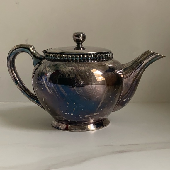 Vintage Meridional E.P.S Silver plated Teapot, Coffeepot, Creamer & Saucer Set - Picture 8 of 16